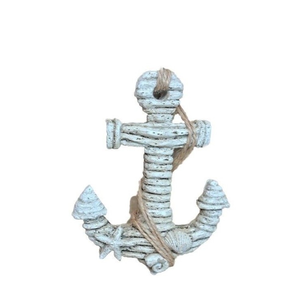 December Diamonds 79-81161 Anchor Wood 4" Christmas Ornament Boat / Cast Bower